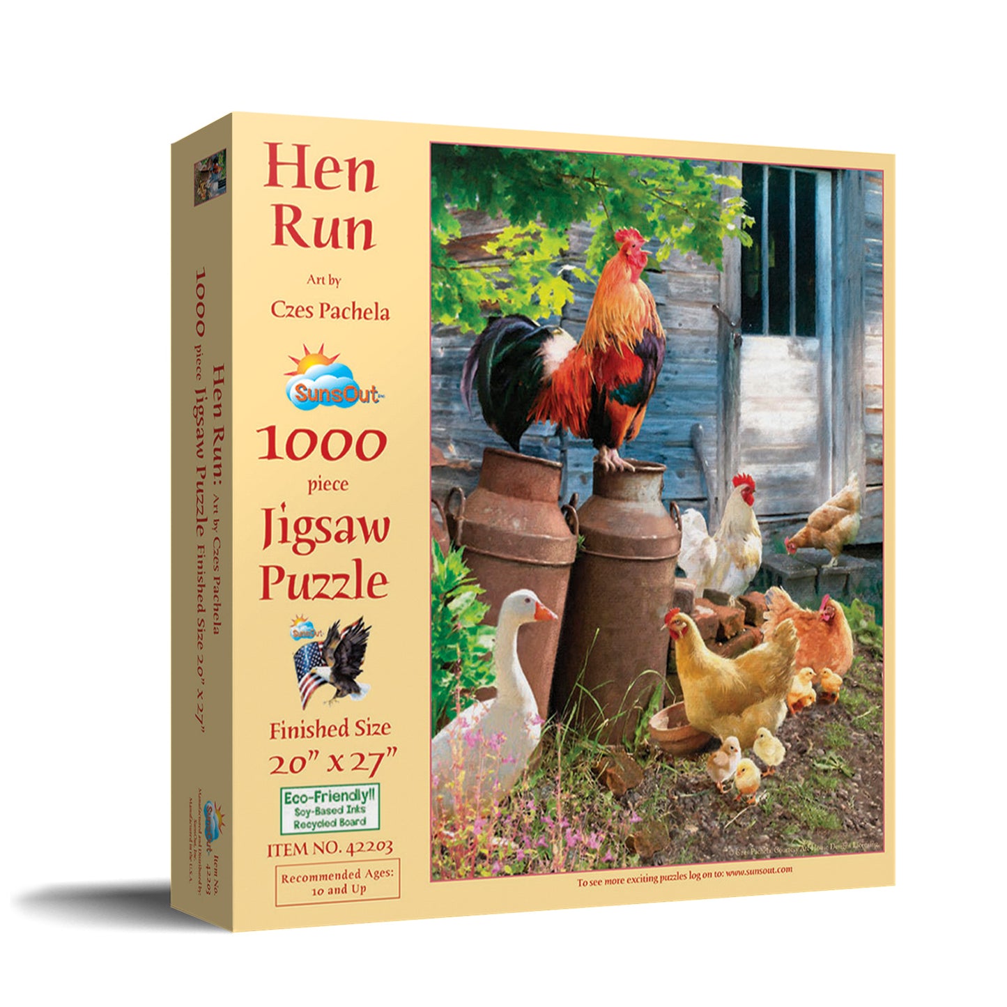 Hen Run 1000 pc  Jigsaw Puzzle 42203