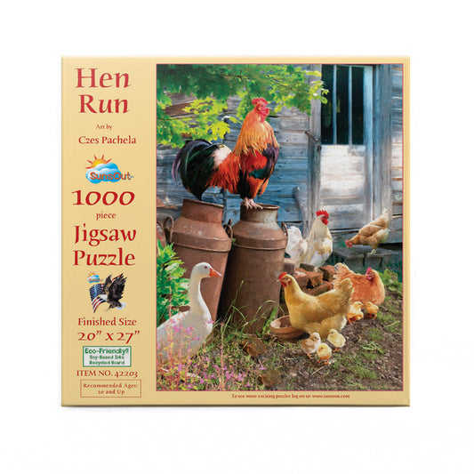 Hen Run 1000 pc  Jigsaw Puzzle 42203