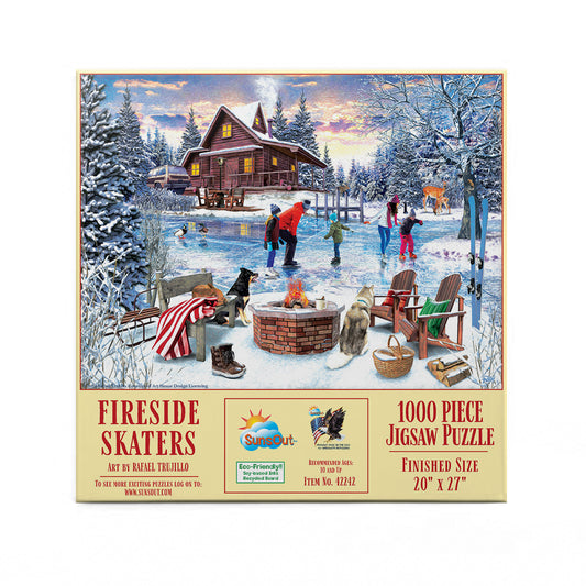 Fireside Skaters 1000 pc  Jigsaw Puzzle 42242