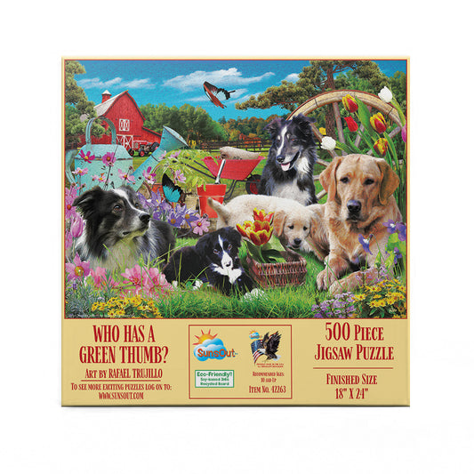 Who has a green Thumb 500 pc  Jigsaw Puzzle 42263