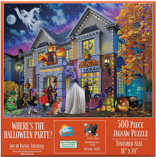Where's the Halloween Party 500 pc  Jigsaw Puzzle 42282