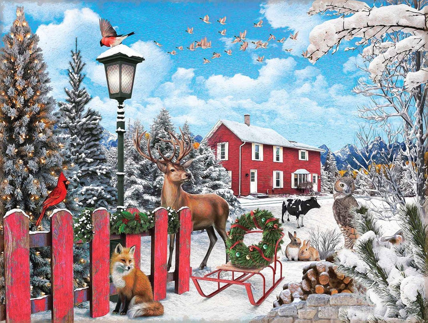 A Winter Gathering 500 pc  Jigsaw Puzzle 42311