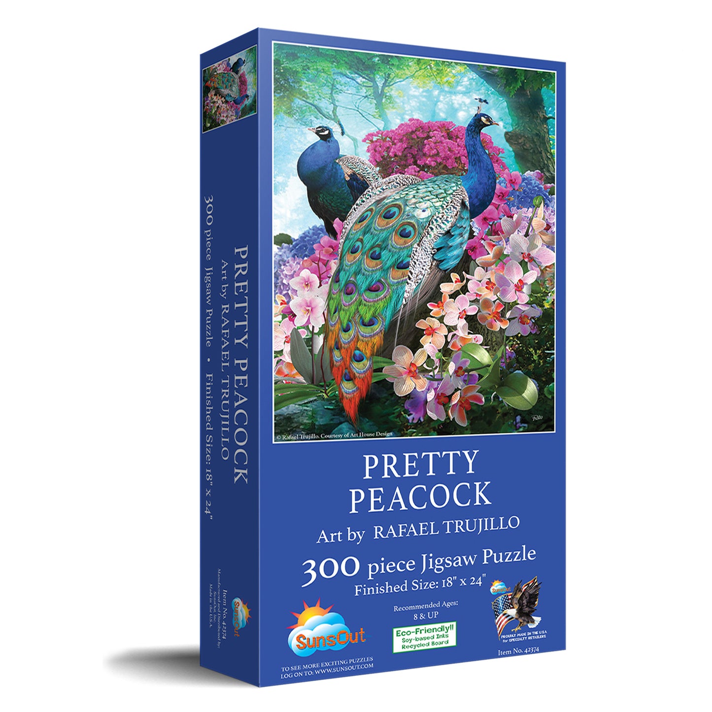 Pretty Peacock 300 pc  Jigsaw Puzzle 42374