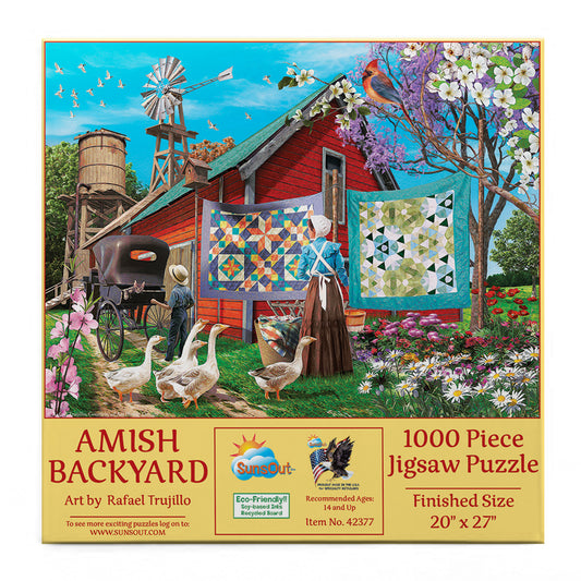 Amish Backyard 1000 pc  Jigsaw Puzzle 42377