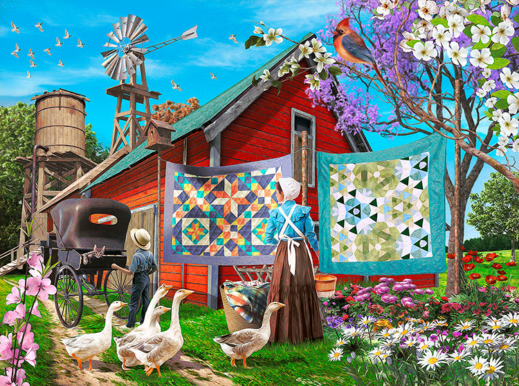 Amish Backyard 1000 pc  Jigsaw Puzzle 42377