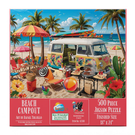 Beach Campout 500 pc  Jigsaw Puzzle 42380