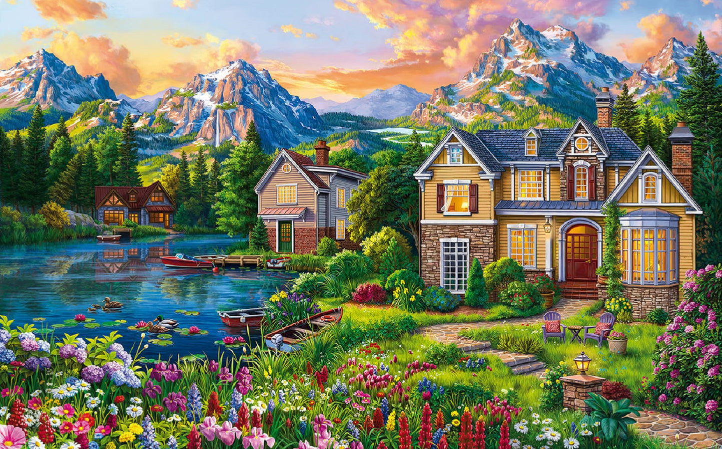 Cozy Lake House 300 pc  Jigsaw Puzzle 42923