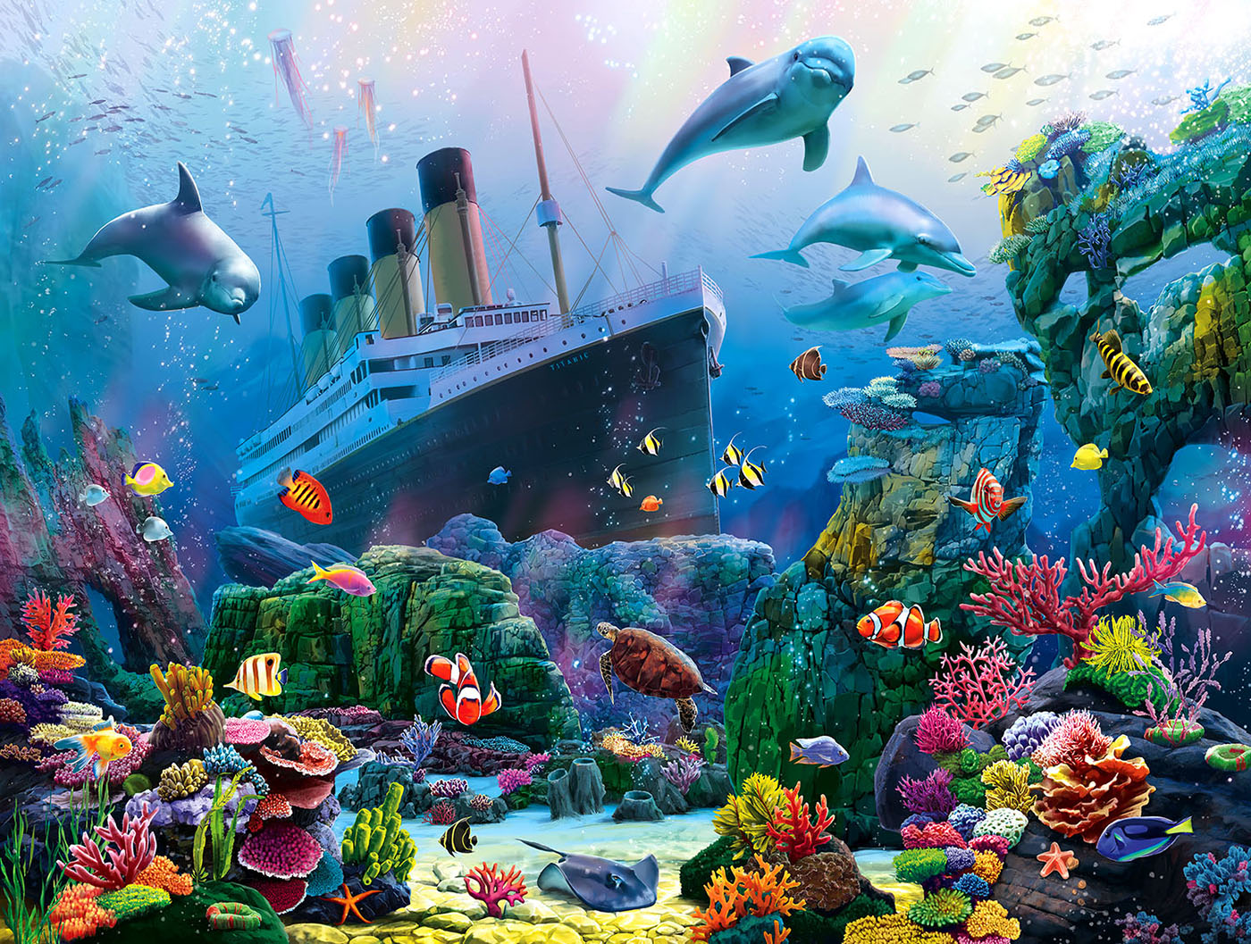 Titanic on the Sea Bed 500 pc  Jigsaw Puzzle 42926