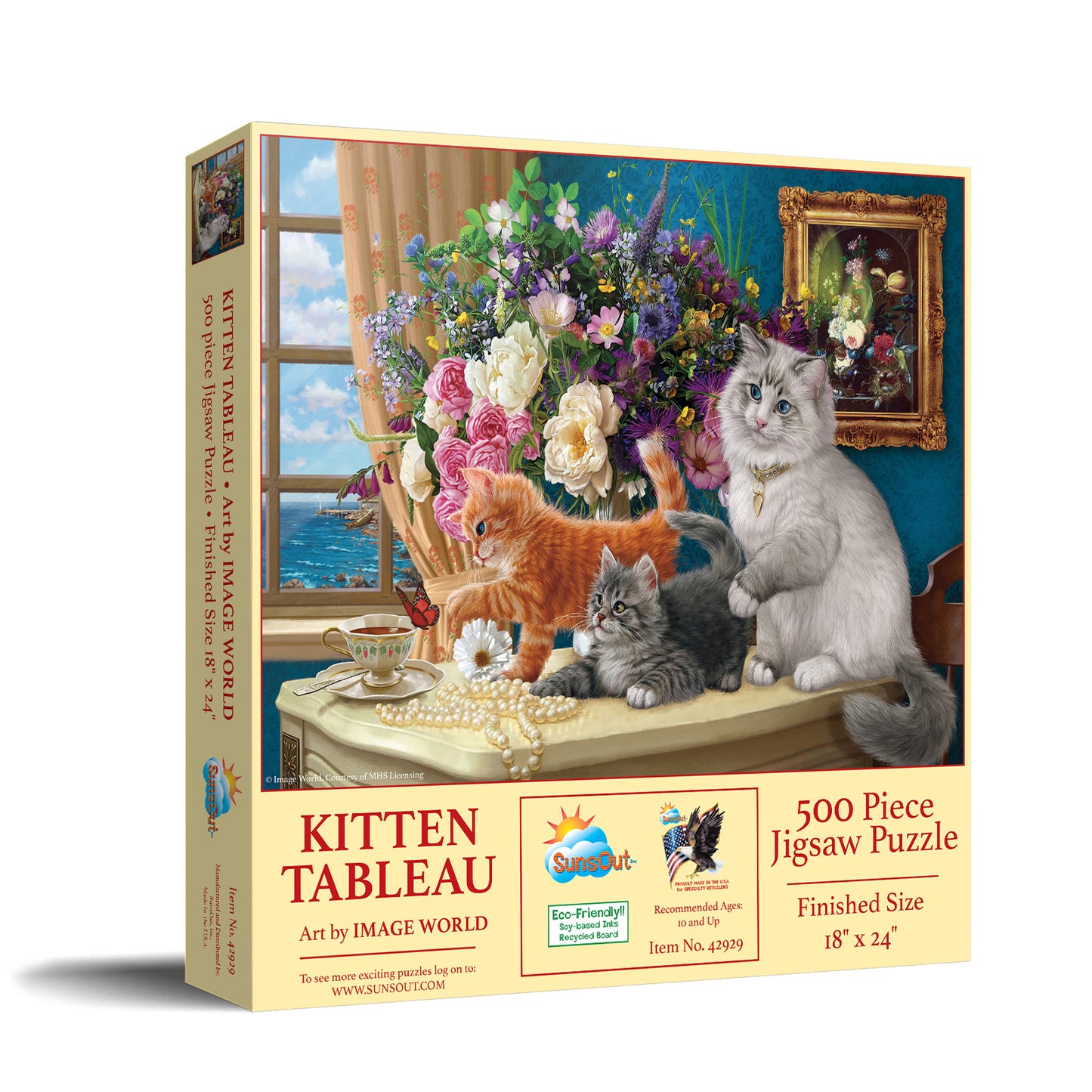 Kitten Tableau 500 pc  Jigsaw Puzzle 42929
