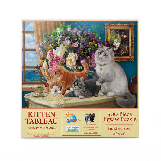 Kitten Tableau 500 pc  Jigsaw Puzzle 42929