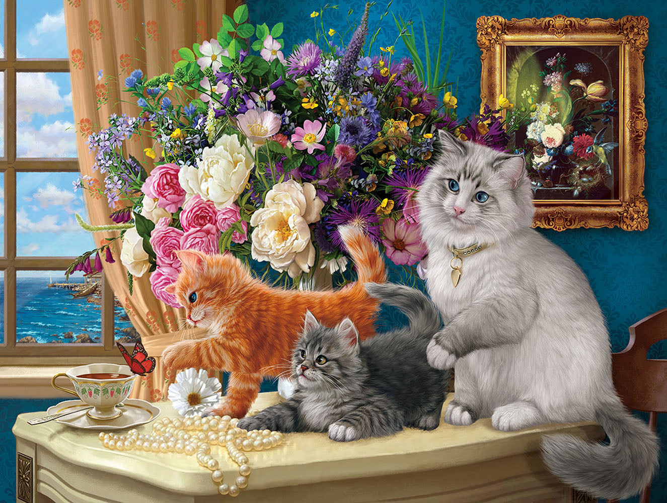 Kitten Tableau 500 pc  Jigsaw Puzzle 42929