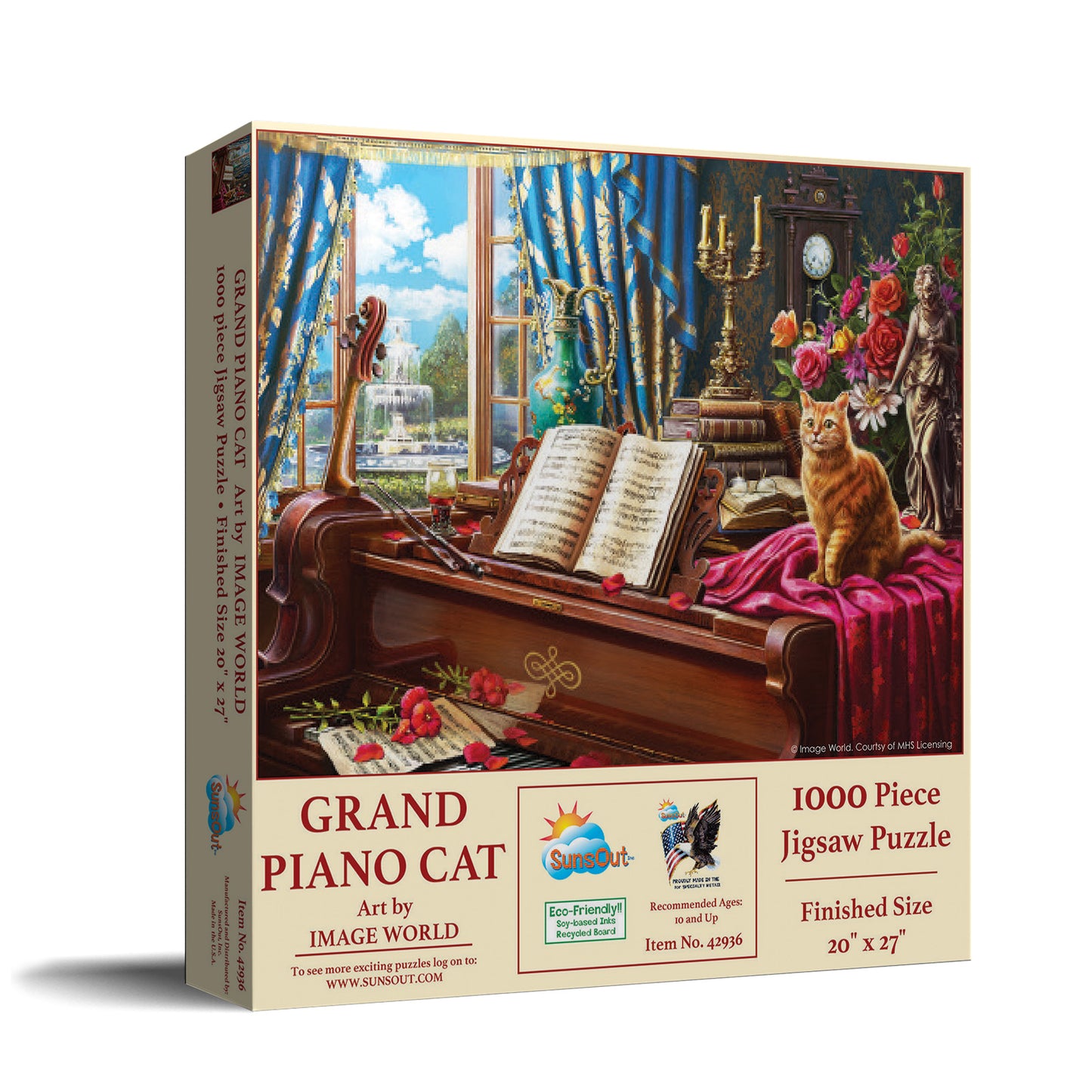 Grand Piano  Cat 1000 pc  Jigsaw Puzzle 42936