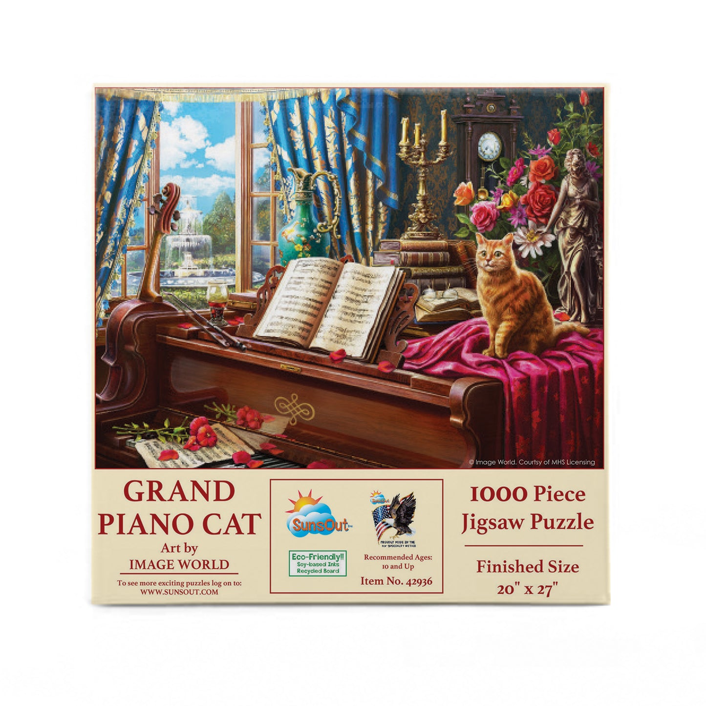 Grand Piano  Cat 1000 pc  Jigsaw Puzzle 42936