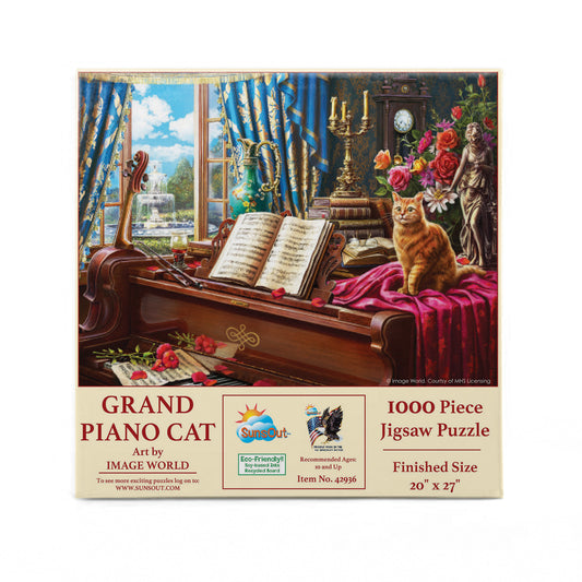 Grand Piano  Cat 1000 pc  Jigsaw Puzzle 42936