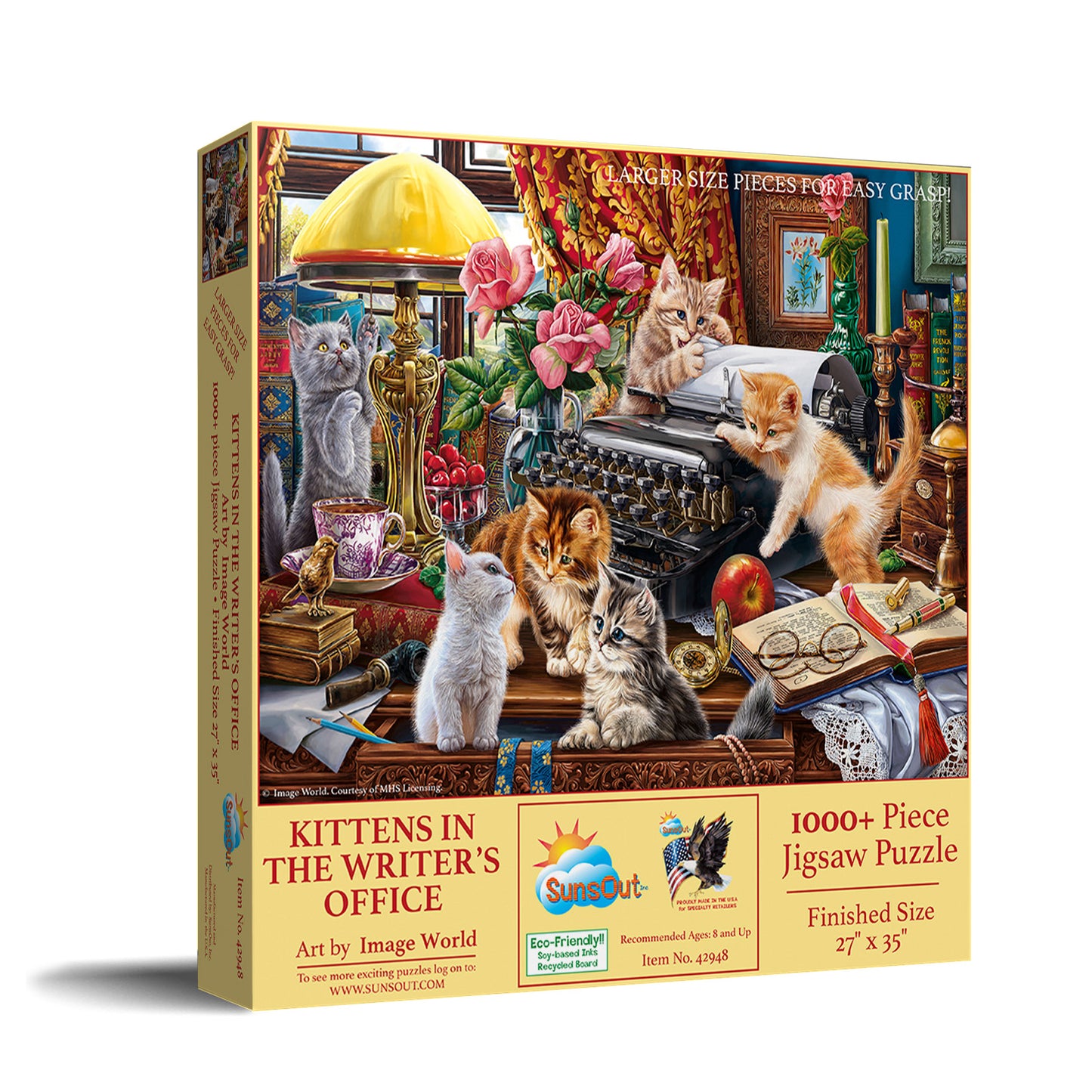 Kittens in the Writer's Office 1000 pc Large Pieces Jigsaw Puzzle 42948