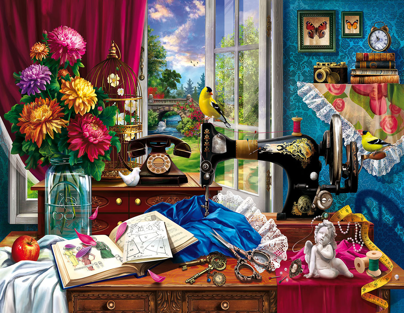 Vintage Still Life 1000 pc Large Pieces Jigsaw Puzzle 42983