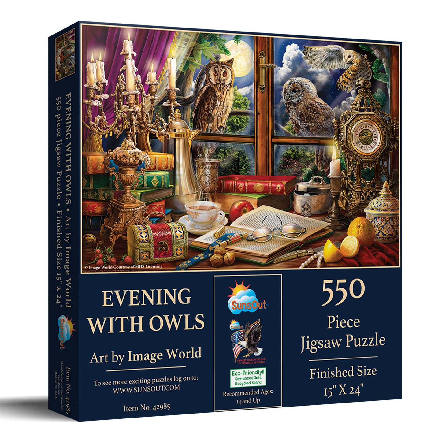 Evening with Owls 550 pc  Jigsaw Puzzle 42985