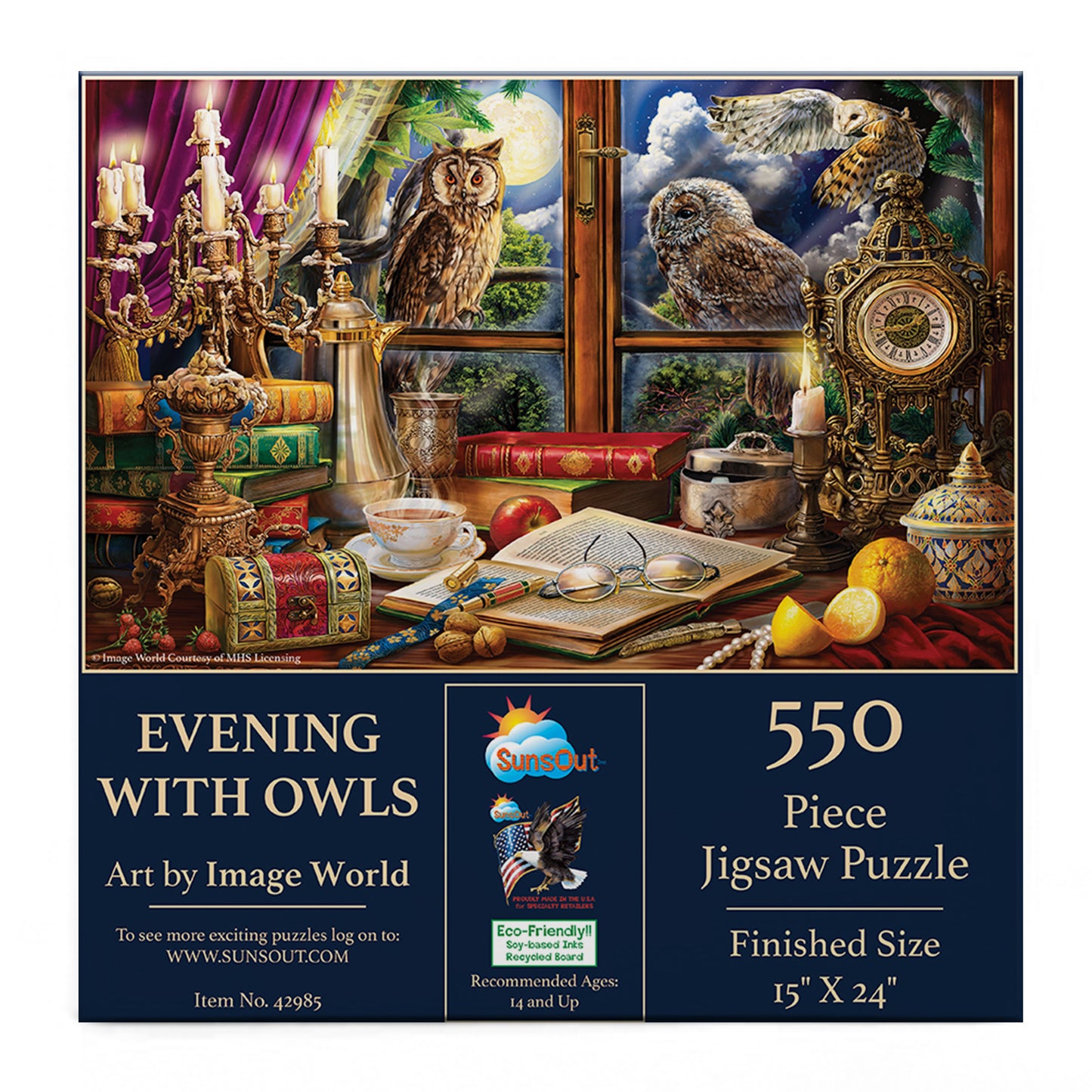 Evening with Owls 550 pc  Jigsaw Puzzle 42985