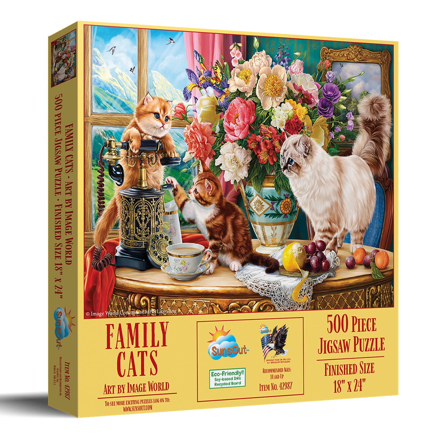 Family Cats 500 pc  Jigsaw Puzzle 42987