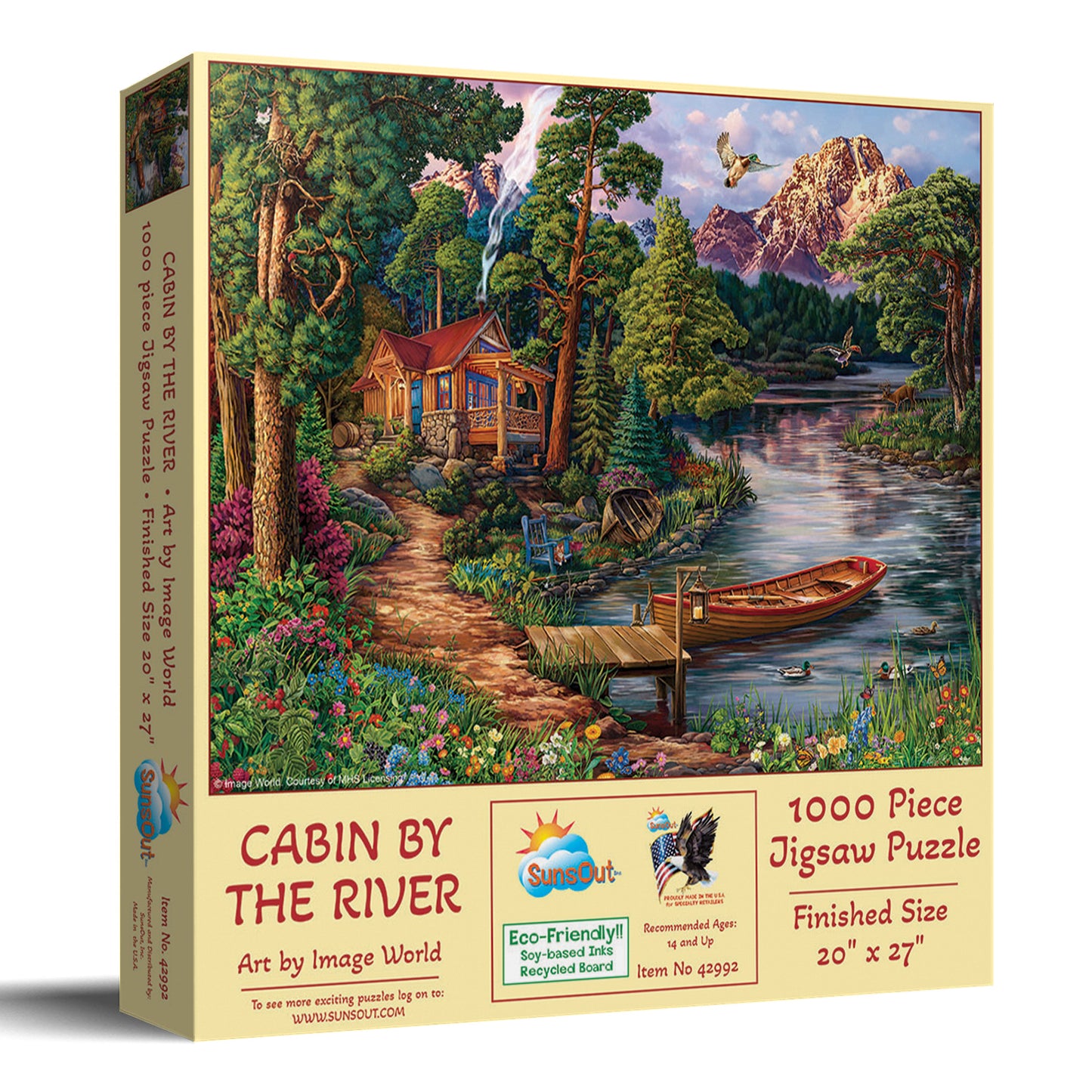 Cabin by the River 1000 pc  Jigsaw Puzzle 42992