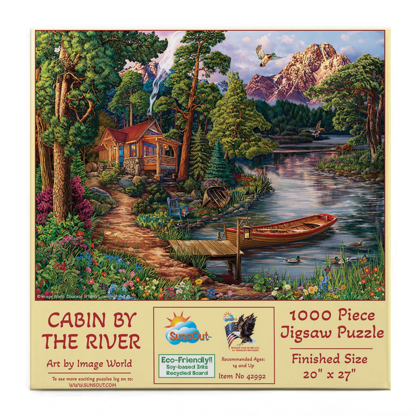 Cabin by the River 1000 pc  Jigsaw Puzzle 42992