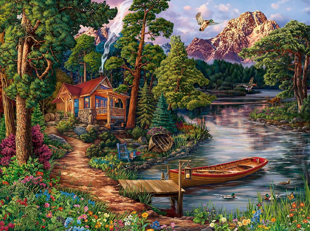 Cabin by the River 1000 pc  Jigsaw Puzzle 42992