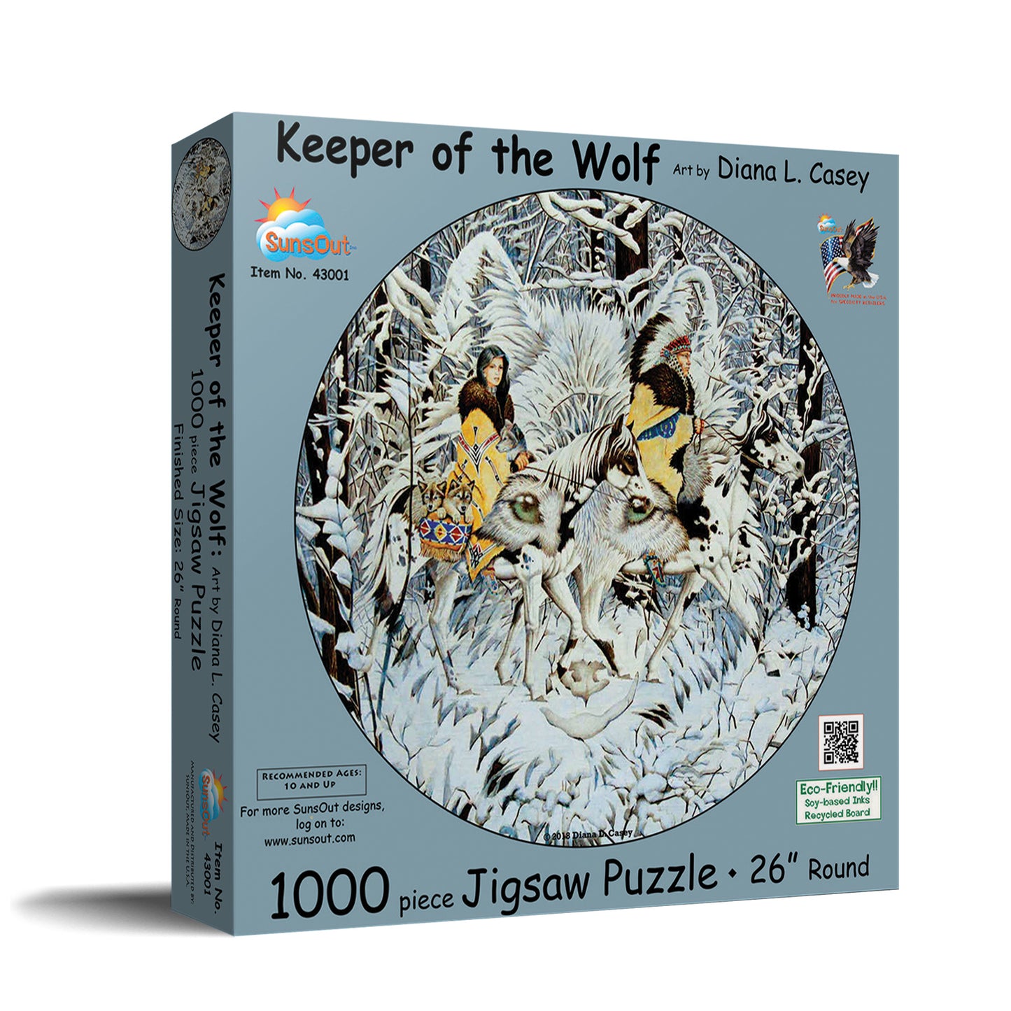 Keeper of the Wolf 1000 pc Round Jigsaw Puzzle 43001