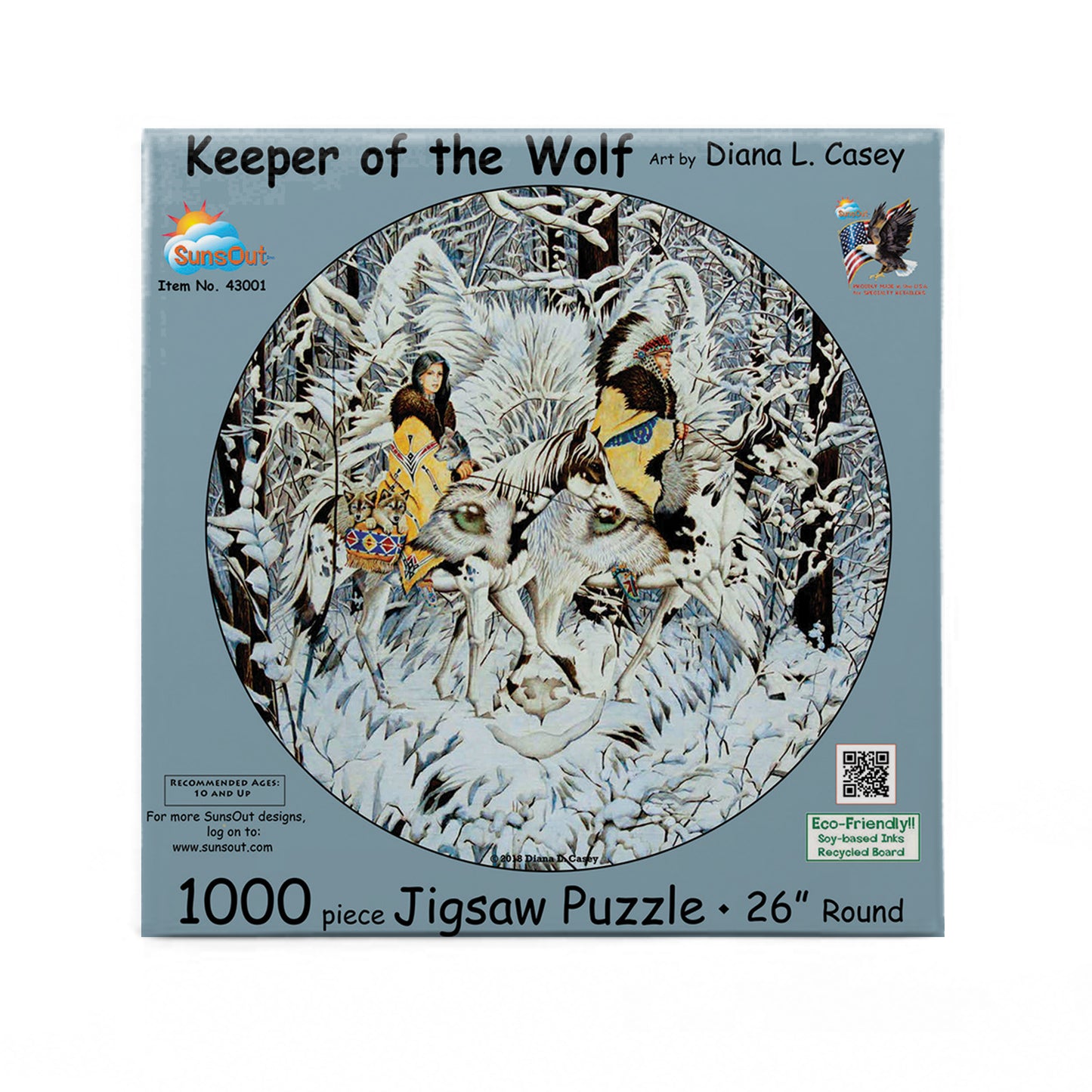 Keeper of the Wolf 1000 pc Round Jigsaw Puzzle 43001