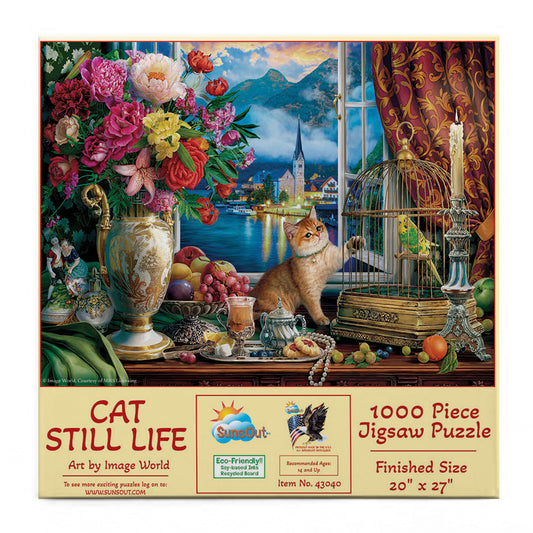 Cat Still Life 1000 pc  Jigsaw Puzzle 43040