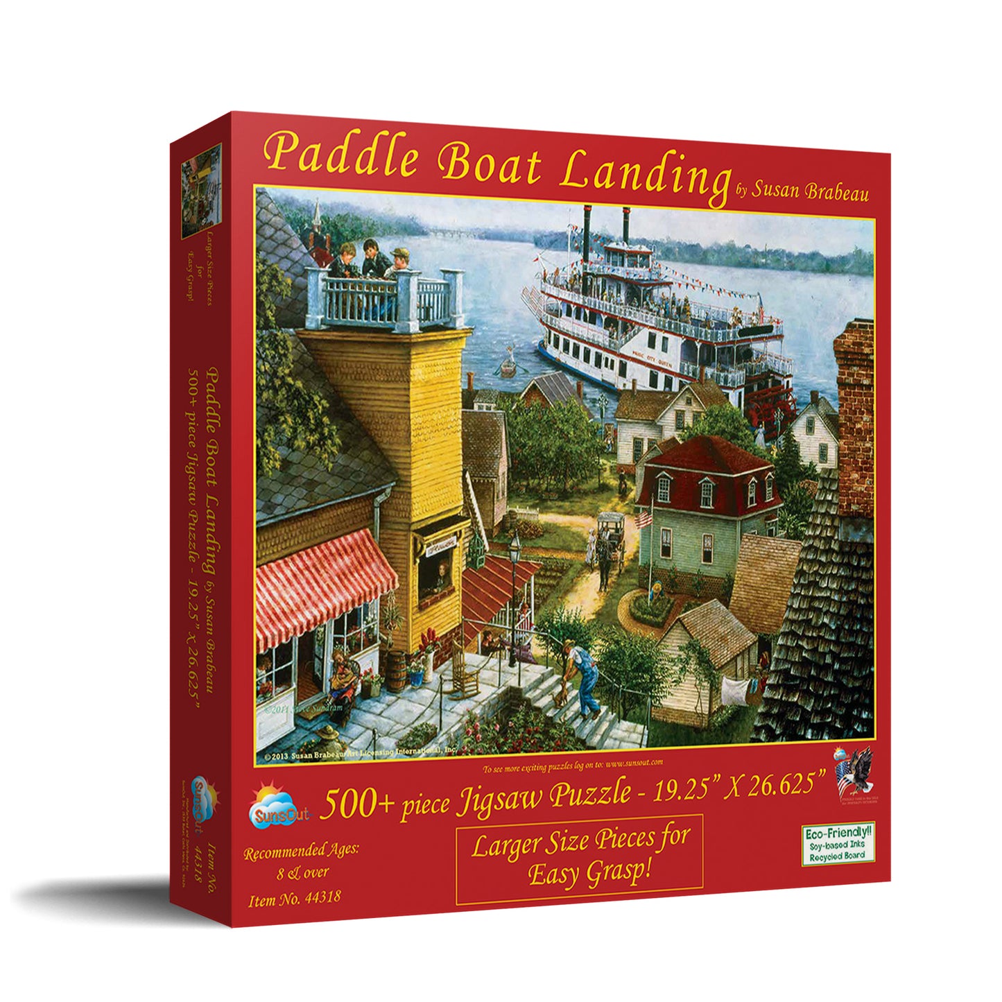 Paddle Boat Landing 500 pc Large Pieces Jigsaw Puzzle 44318