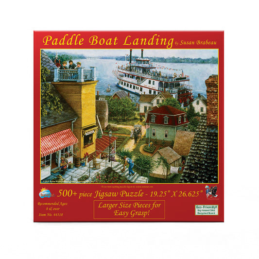 Paddle Boat Landing 500 pc Large Pieces Jigsaw Puzzle 44318