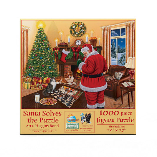 Santa Solves the Puzzle 1000 pc  Jigsaw Puzzle 45865