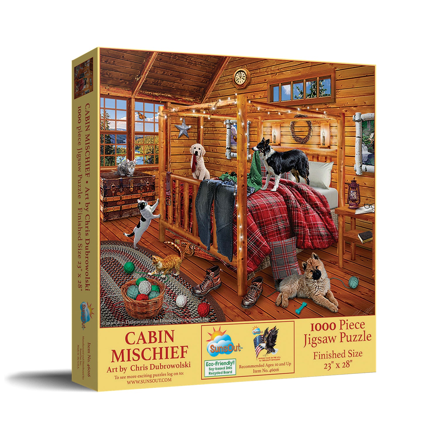 Mountain Cabin Mischief 1000 pc  Jigsaw Puzzle 46016