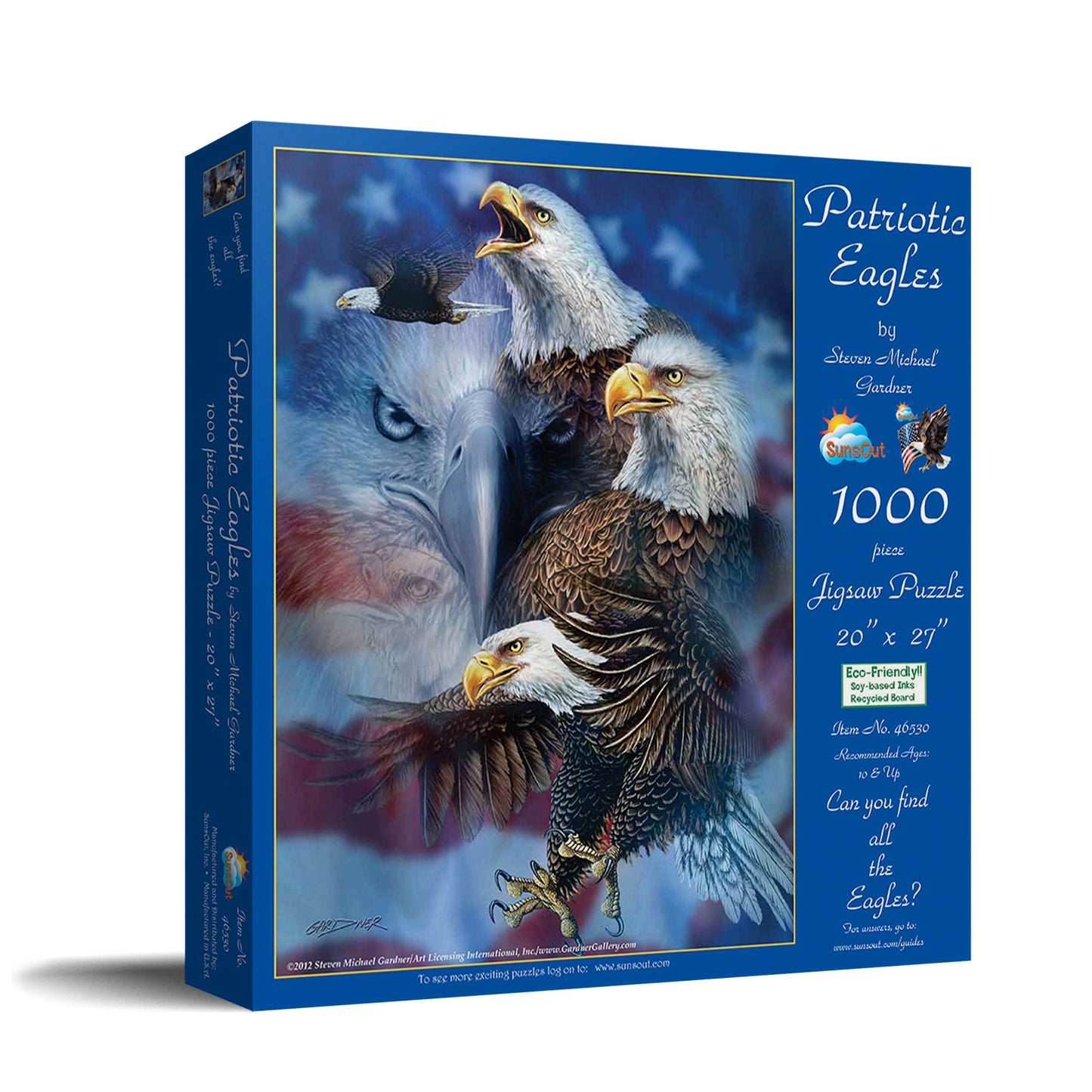 Patriotic Eagles 1000 pc  Jigsaw Puzzle 46530