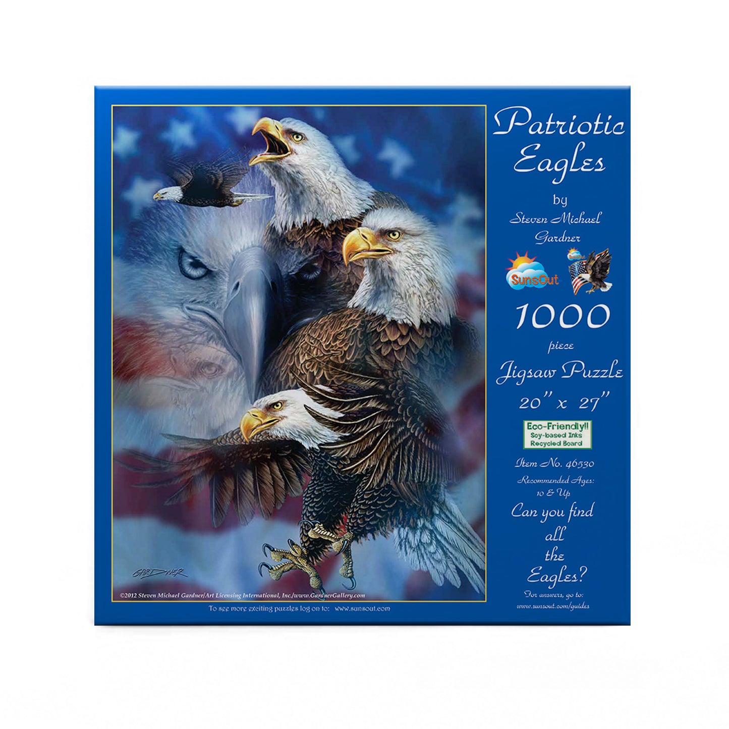 Patriotic Eagles 1000 pc  Jigsaw Puzzle 46530