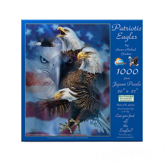 Patriotic Eagles 1000 pc  Jigsaw Puzzle 46530