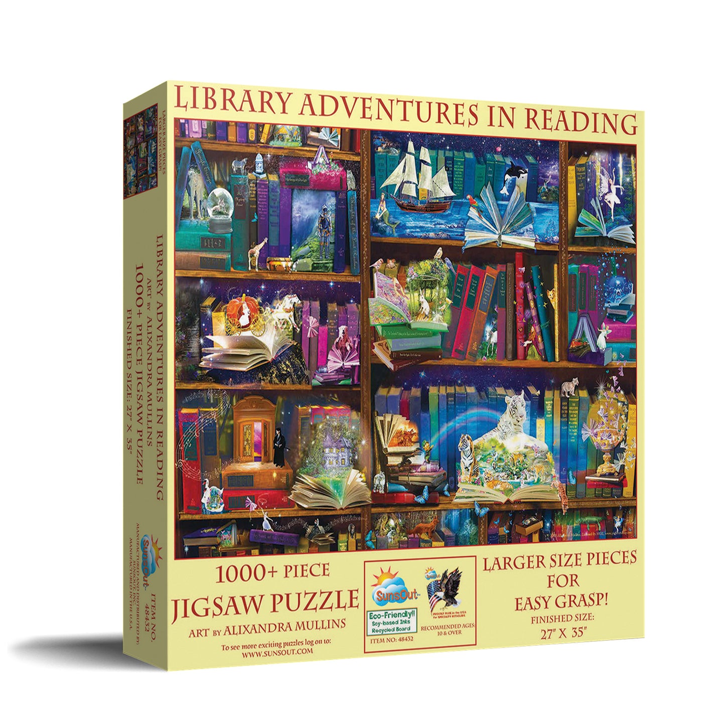 Library Adventures in Reading 1000 pc Large Pieces Jigsaw Puzzle 48432