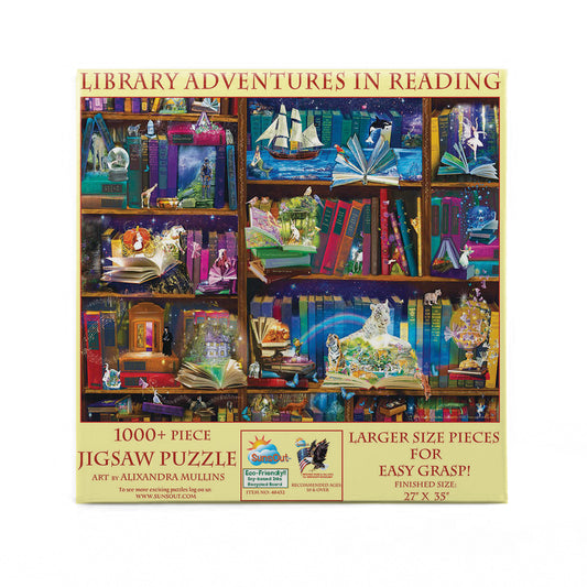 Library Adventures in Reading 1000 pc Large Pieces Jigsaw Puzzle 48432