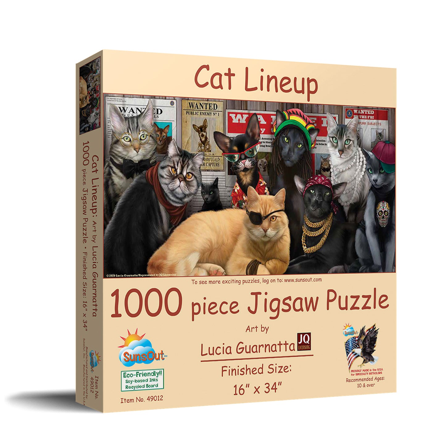 Cat Lineup 1000 pc  Jigsaw Puzzle 49012