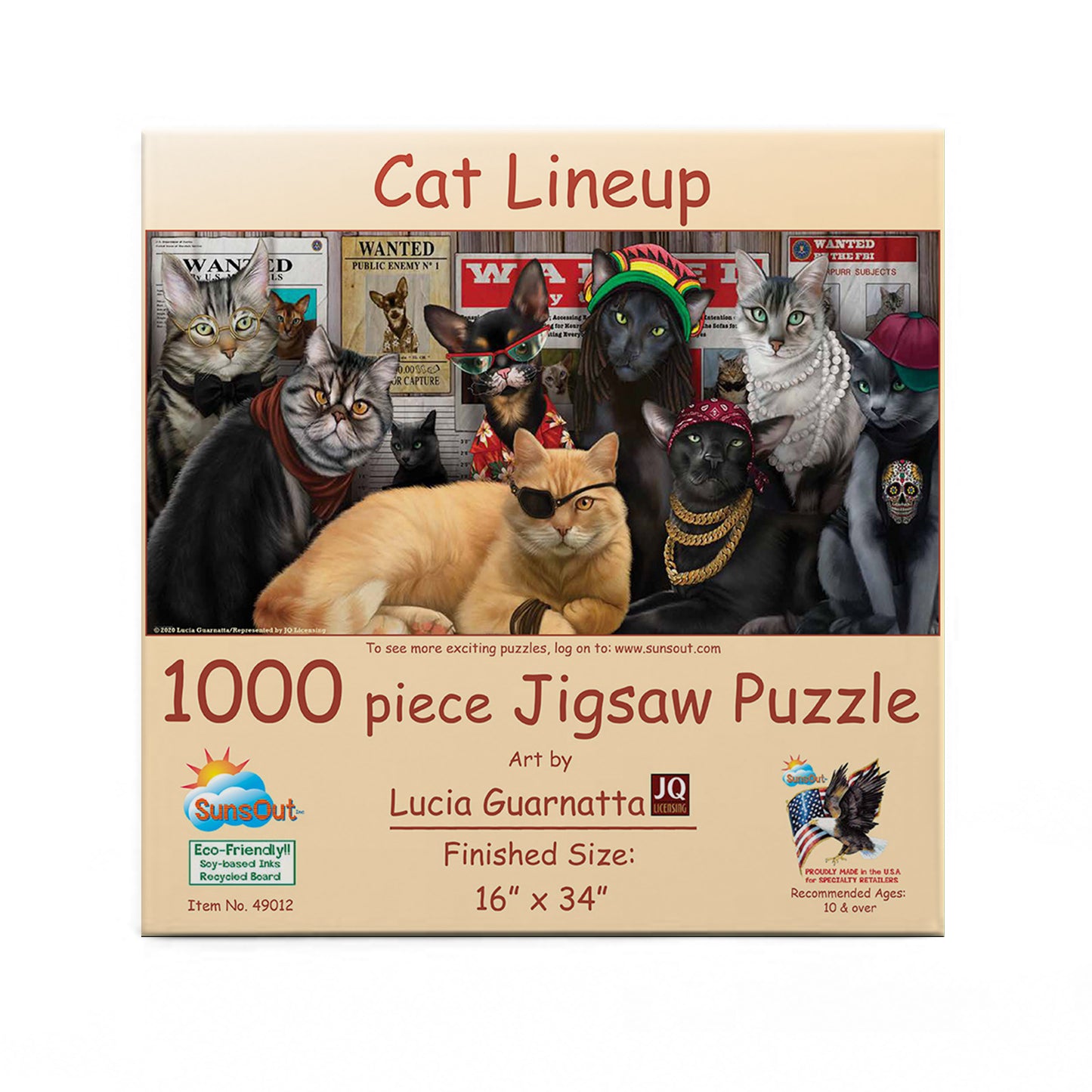 Cat Lineup 1000 pc  Jigsaw Puzzle 49012