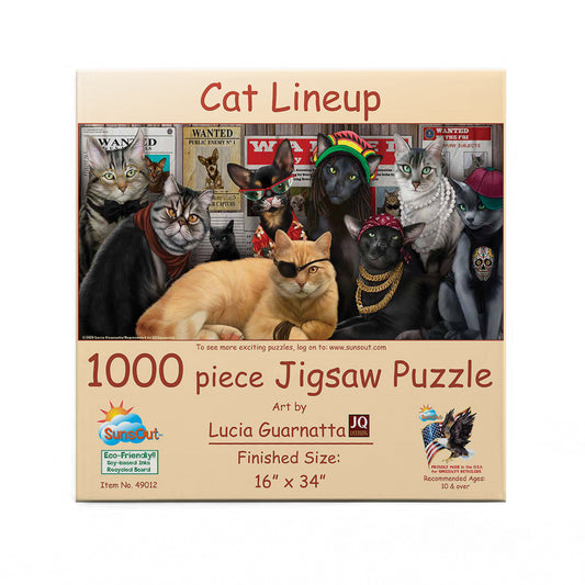 Cat Lineup 1000 pc  Jigsaw Puzzle 49012