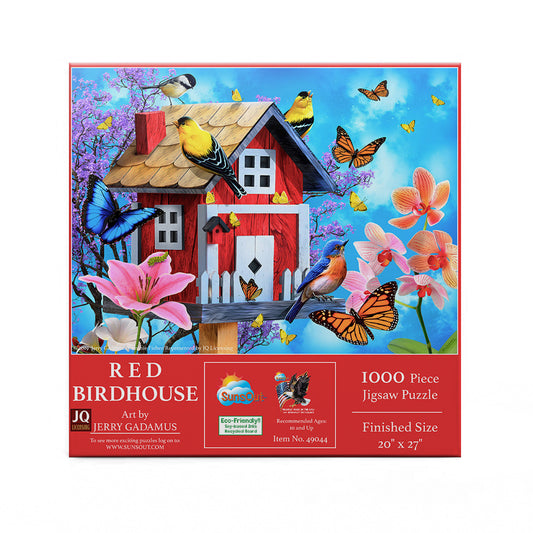 Red Birdhouse 1000 pc  Jigsaw Puzzle 49044