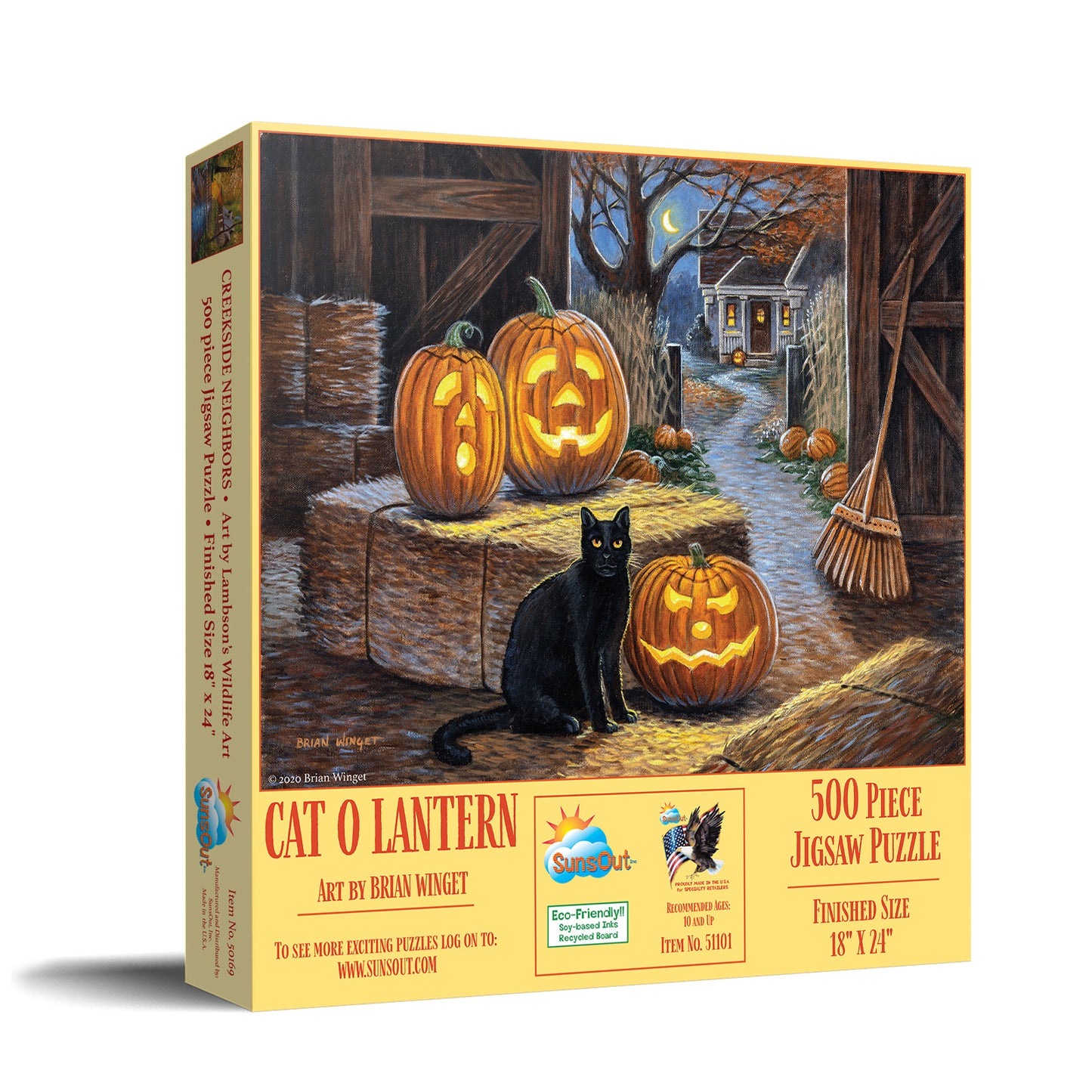 Cat o Lantern 500 pc  Jigsaw Puzzle 51101