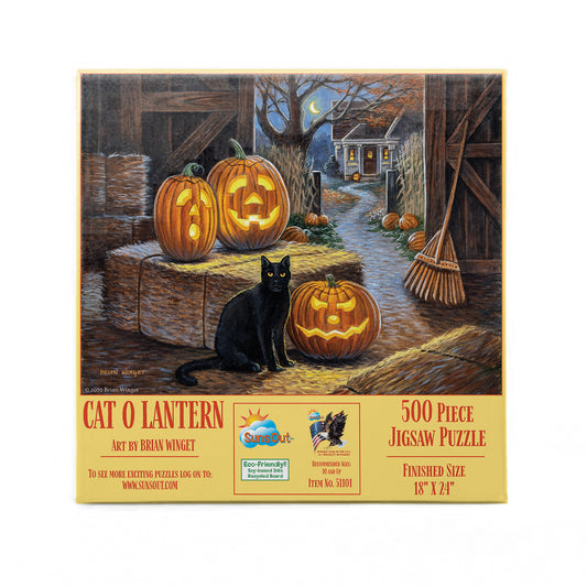 Cat o Lantern 500 pc  Jigsaw Puzzle 51101