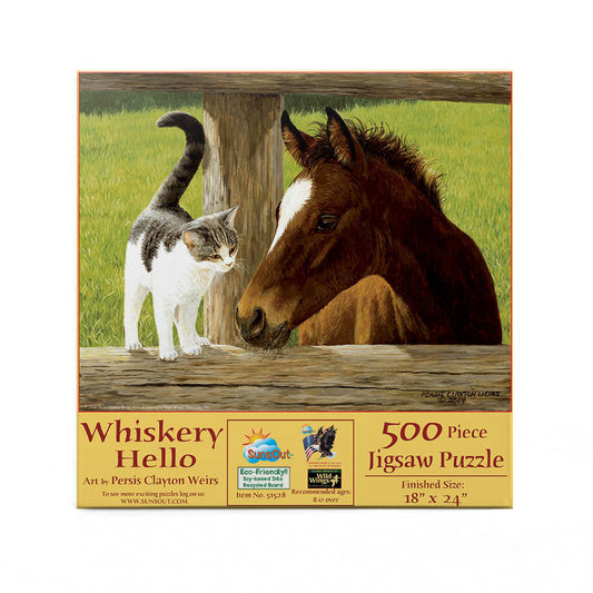 A Whiskery Hello 500 pc  Jigsaw Puzzle 51528