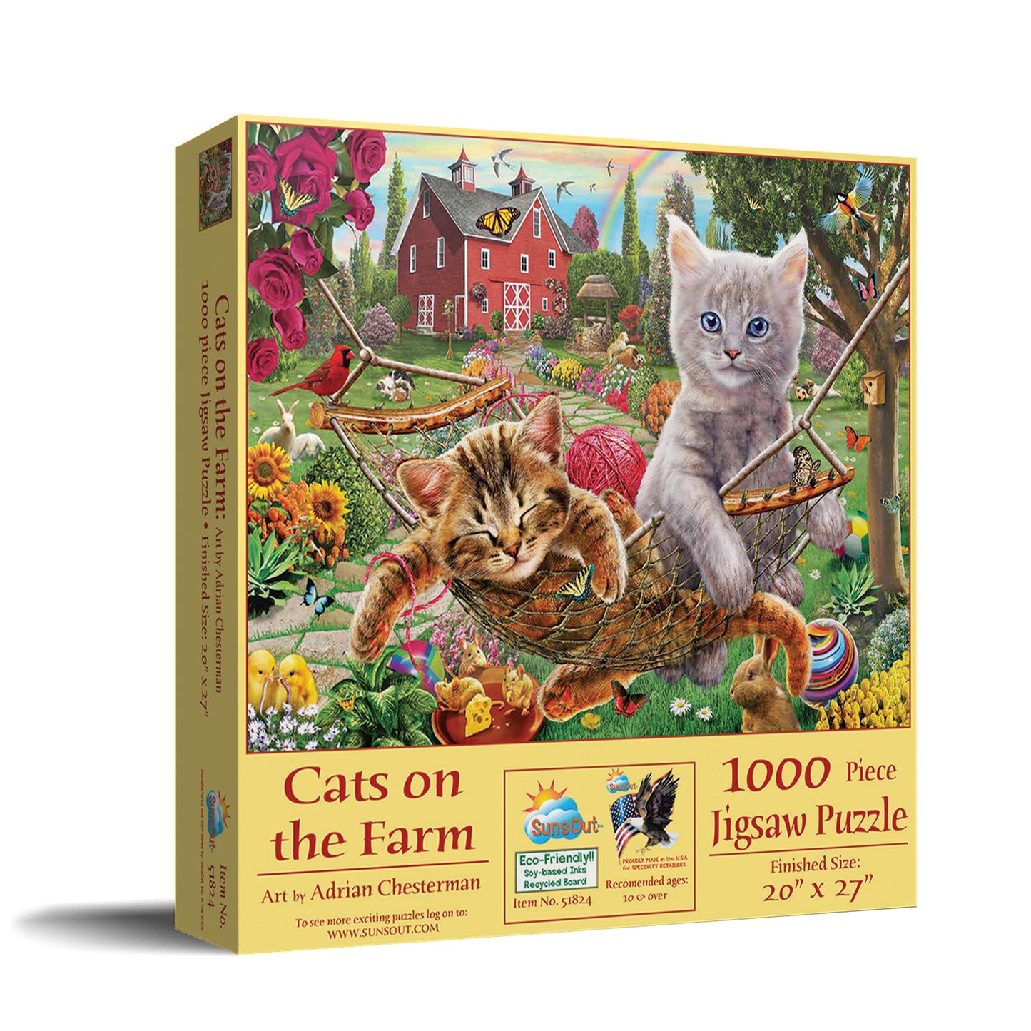 Cats on the Farm 1000 pc  Jigsaw Puzzle 51824