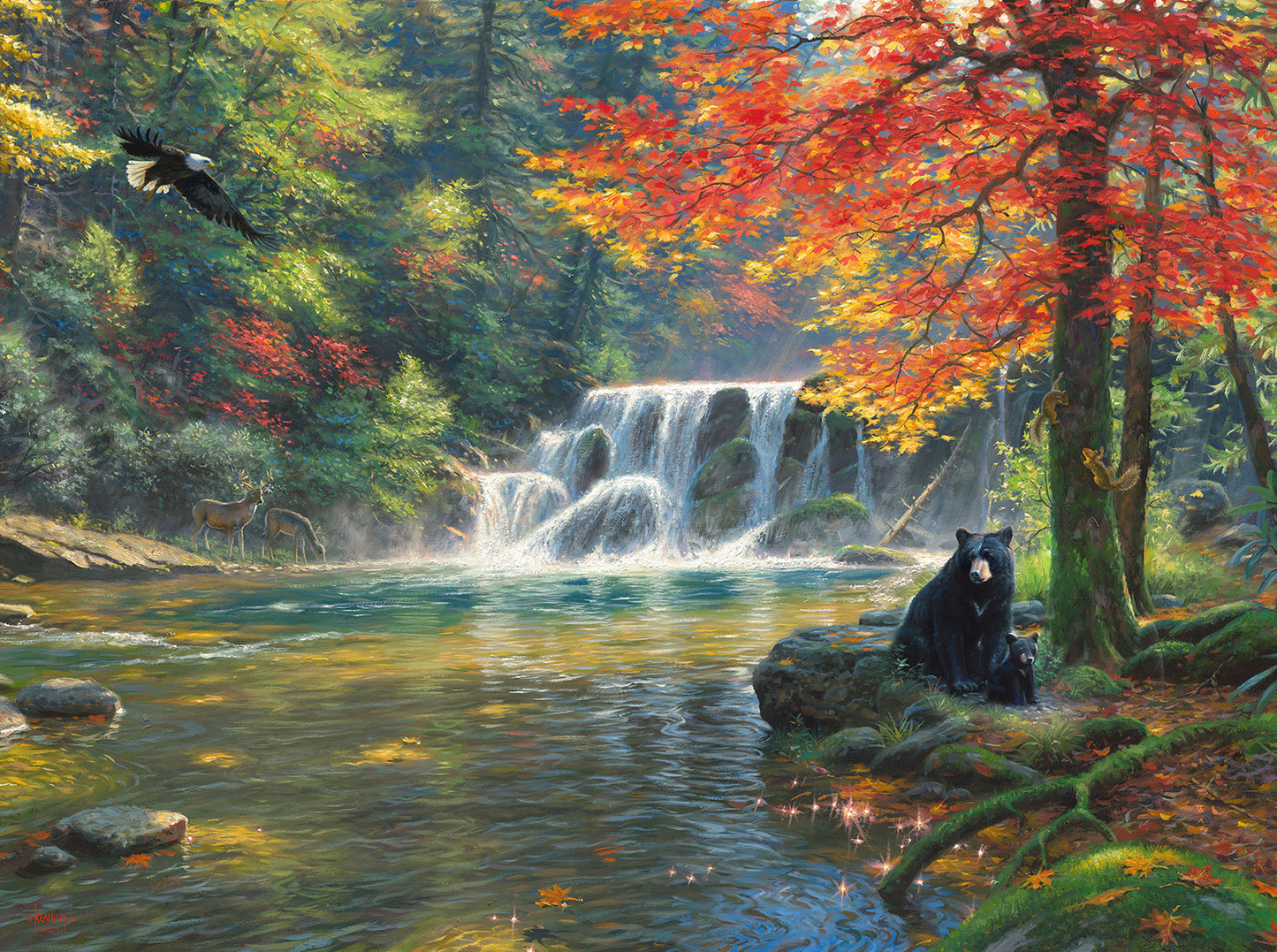 Peaceful Falls 1000 pc  Jigsaw Puzzle 52381
