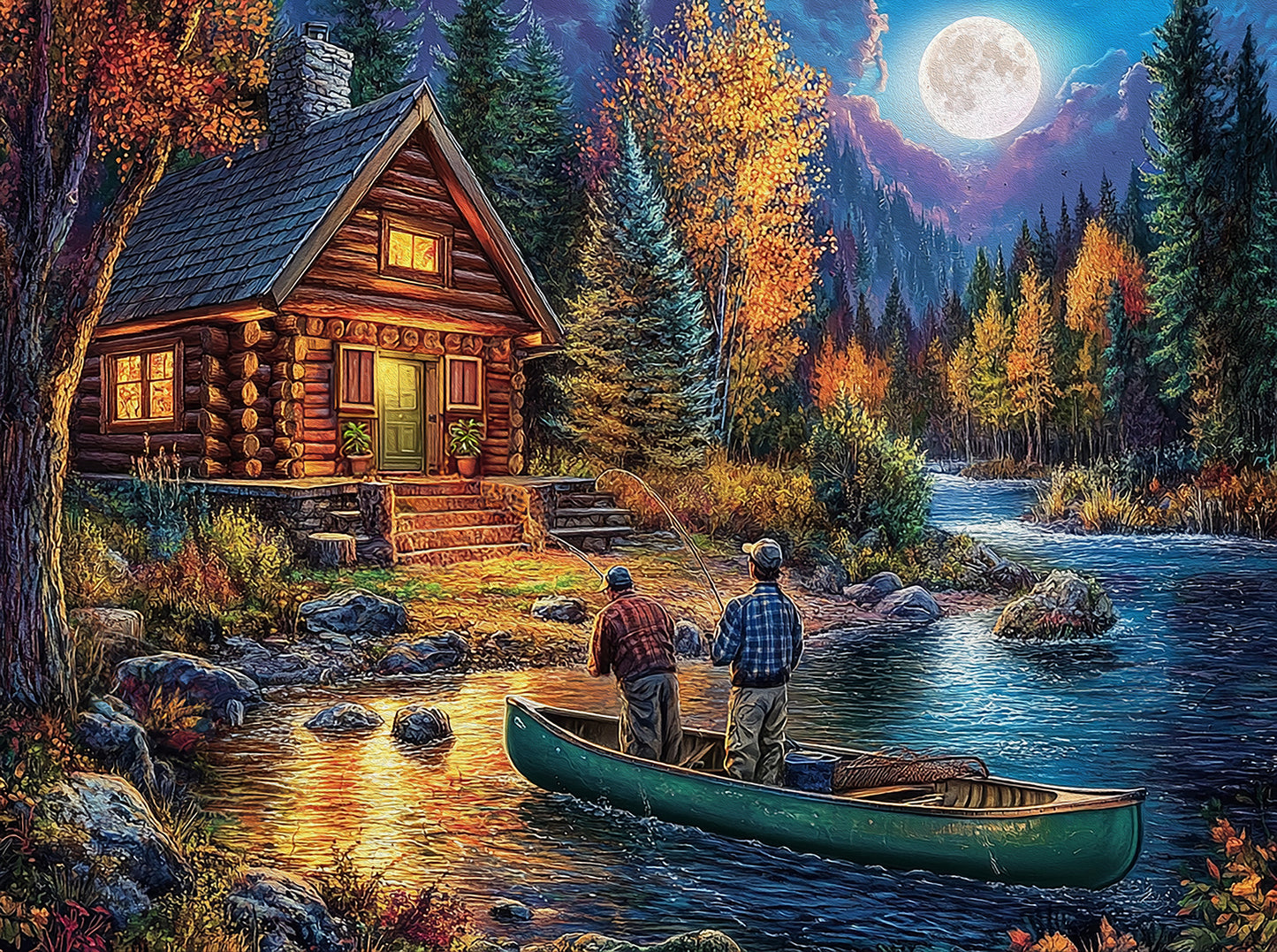 Night Fishing 1000 pc  Jigsaw Puzzle 52714