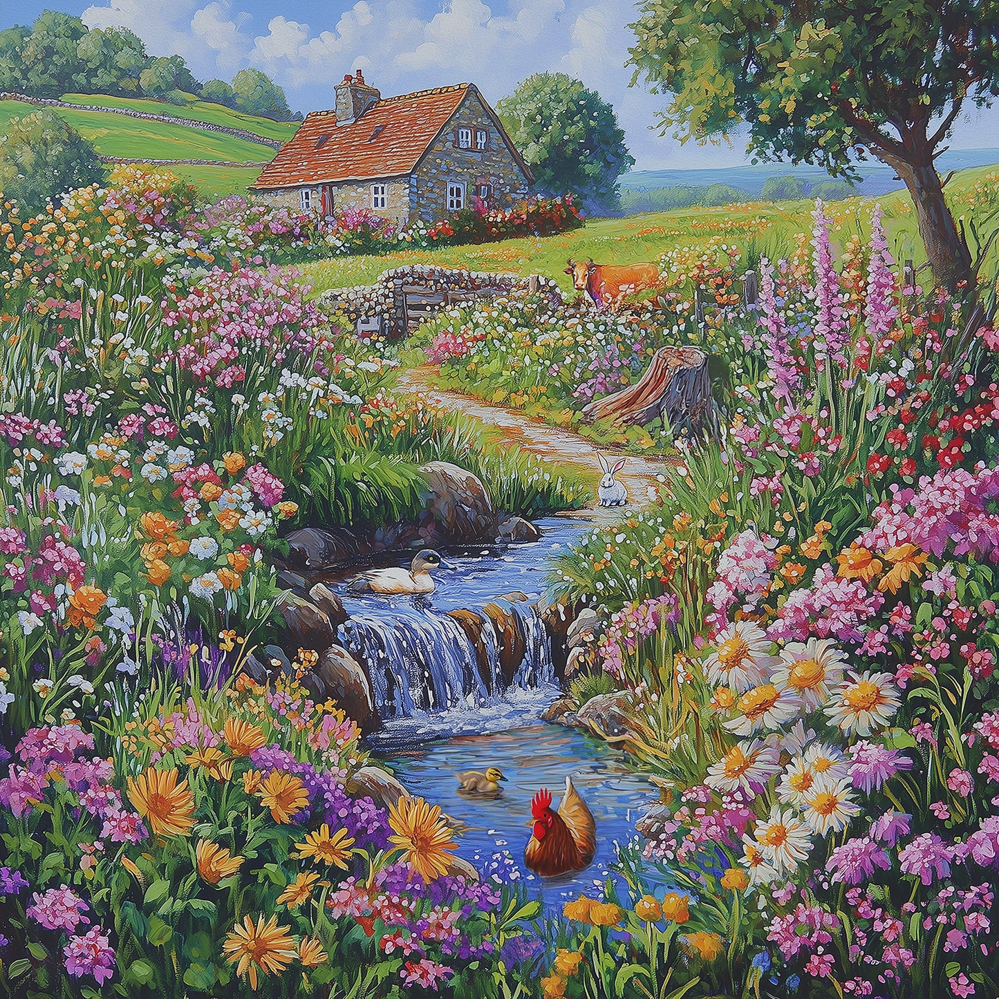 Country Farm 500 pc  Jigsaw Puzzle 52726
