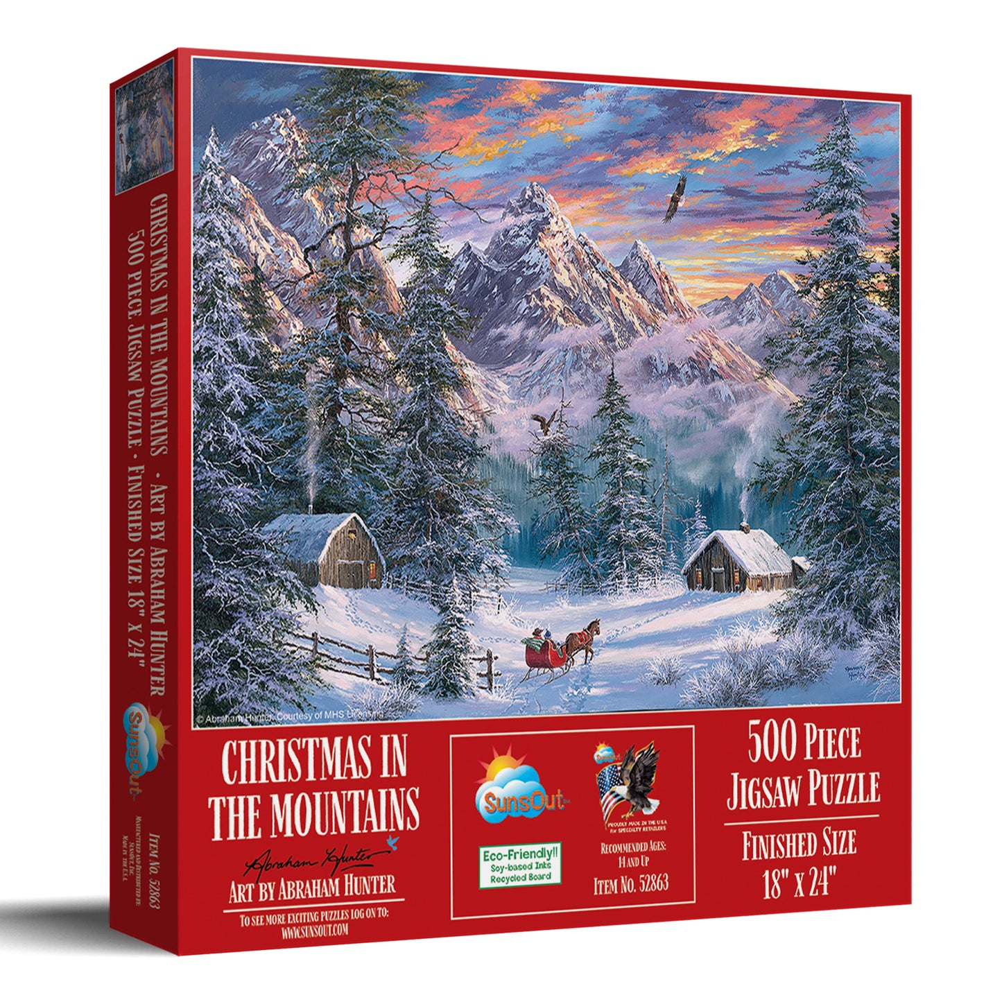 Christmas in the Mountains 500 pc  Jigsaw Puzzle 52863